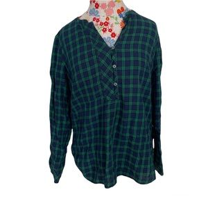 Talbots Plaid Blouse